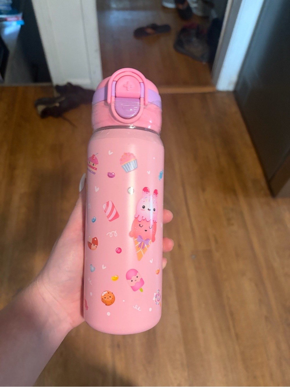 Kids Pink Cute Sweets Stainless Steel Water Bottle